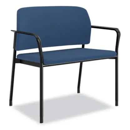 HON® Accommodate Series Bariatric Chair with Arms, Elysian Seat & Back, Charblack Legs