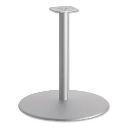 HON® Between Round Disc Base for 30" Table Tops, 27.79" High, Textured Silver