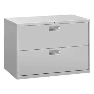 HON® Brigade 600 Series Lateral File, 2 Legal/Letter-Size File Drawers, Light Gray