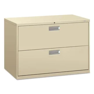 HON® Brigade 600 Series Lateral File, 2 Legal/Letter-Size File Drawers, Putty