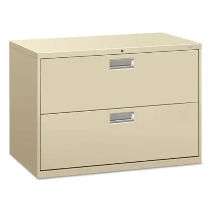 HON® Brigade 600 Series Lateral File, 2 Legal/Letter-Size File Drawers, Putty