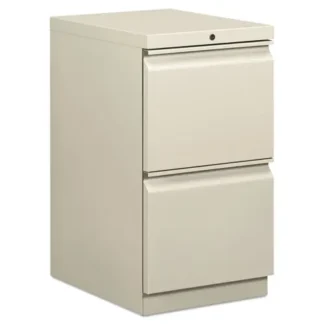 HON® Brigade Mobile Pedestal, 2 Letter-Size File Drawers, Light Gray