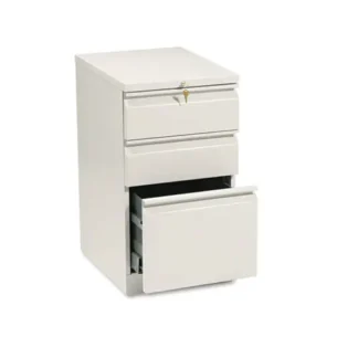 HON® Brigade Mobile Pedestal, 3-Drawer (Box/Box/File), Letter Size, Putty - Fits Left or Right