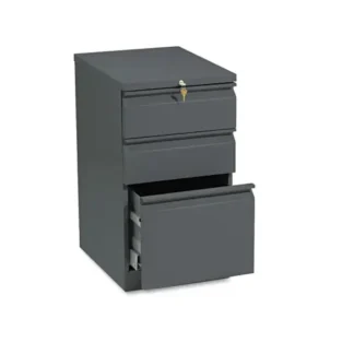 HON® Brigade Mobile Pedestal, 3-Drawer Box/Box/File, Left or Right, Charcoal