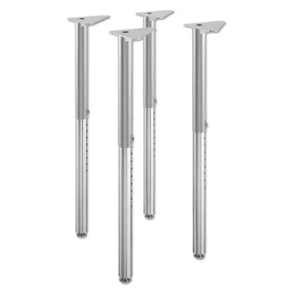 HON® Build Adjustable Post Legs, 22" to 34" High, Platinum, 4/Pack