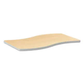 HON® Build Ribbon Shape Table Top, Natural Maple, 54"W x 30"D