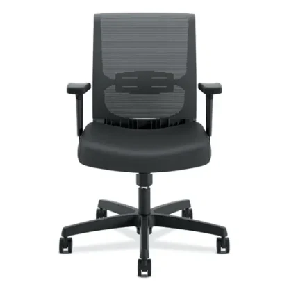 HON® Convergence Mid-Back Task Chair, Swivel-Tilt, Supports Up to 275 lb, Black