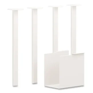 HON® Coze Writing Desk Post Legs with U-Storage Compartment, 5.75" x 28", Designer White, 4 Legs/Set