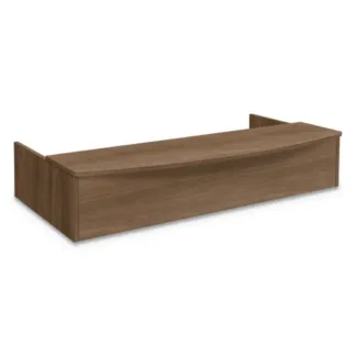 HON® Foundation Reception Station with Bow Front, Pinnacle, 72"W x 36"D x 14.25"H