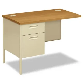 HON® Metro Classic Series Workstation Return, Left, 42"W x 24"D x 29.5"H, Harvest/Putty
