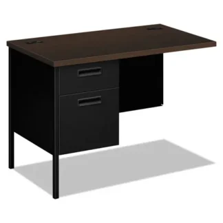 HON® Metro Classic Series Workstation Return, Left, 42" x 24" x 29.5", Mocha/Black