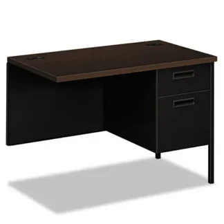 HON® Metro Classic Series Workstation Return, Right, 42"W x 24"D x 29.5"H, Mocha/Black