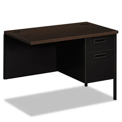 HON® Metro Classic Series Workstation Return, Right, 42"W x 24"D x 29.5"H, Mocha/Black
