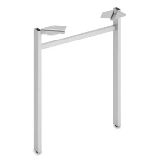 HON® Mod U-Leg, Silver, 23.75"W x 2"D x 27.86"H