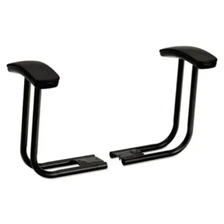 HON® Optional Fixed T-Arms for HON ComforTask Series Swivel Task Chairs, Black, 2/Set