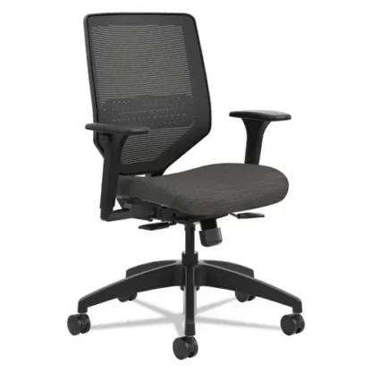 HON® Solve Series Mesh Back Task Chair, Supports Up to 300 lb, 16" to 22" Seat Height, Ink Seat, Black Back/Base