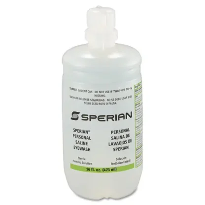 Honeywell Saline Personal Eyewash Bottles, 16 oz, 12/Carton