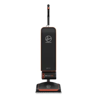 Hoover® Commercial HVRPWR 40V Cordless Upright Vacuum, 13" Cleaning Path, Black/Orange