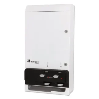 HOSPECO® Evogen Feminine Hygiene Dispenser, White/Black