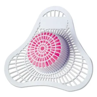 HOSPECO® Health Gards Urinal Screen with Non-Para Block, Cherry Scent, White/Pink, Dozen