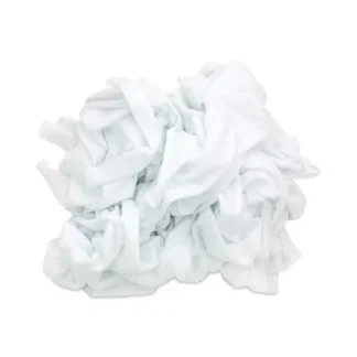 HOSPECO® Reclaimed White Knit Rags, 10 lb/Carton