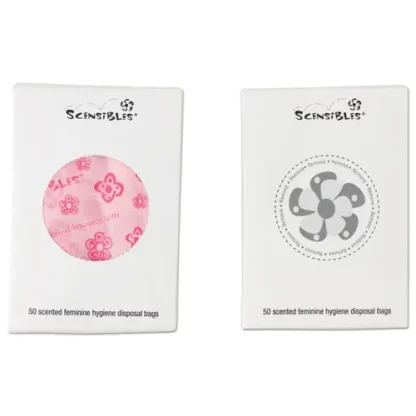 HOSPECO® Scensibles Personal Disposal Bags, Pink, 50 Bags/Box, 24 Boxes/Carton