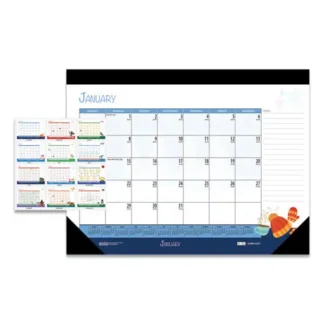 House of Doolittle™ 100% Recycled Seasonal Desk Pad Calendar