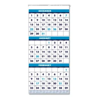 House of Doolittle™ 100% Recycled Three-Month Format Wall Calendar