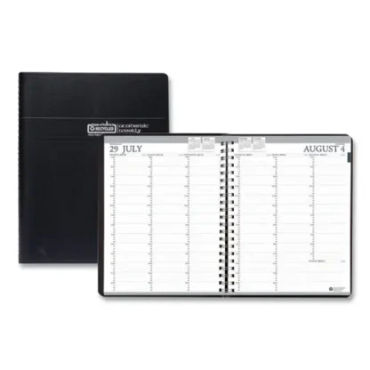 House of Doolittle™ Academic Year Recycled Professional Weekly Planner, 11 x 8.5, Black Wirebound Soft Cover, 12-Month (Aug to July): 2024-2025