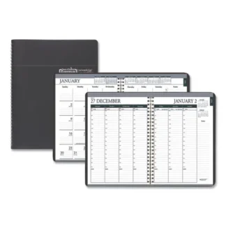 House of Doolittle™ Recycled Monthly Weekly 7 Day Planner, 8.75 x 6.88, Black Cover, 12-Month (Jan to Dec): 2025