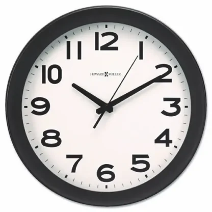 Howard Miller® Kenwick Wall Clock, Black Case, 13.5" Diameter