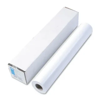 HP DesignJet Large Format Paper for Inkjet Prints, Satin, 7 mil, 24" x 100 ft, White