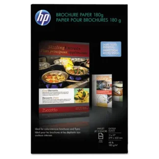 HP Inkjet Brochure Paper, 98 Bright, 48 lb Bond, 11 x 17, White, 150/Pack