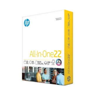 HP Papers All-In-One22 Paper, 96 Brightness, 22 lb Bond, 8.5 x 11, White, 500 Sheets