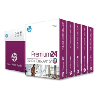 HP Papers Premium24 Paper, 8.5 x 11, 98 Bright, 24 lb, Ultra White, 500 Sheets/Ream, 5 Reams/Carton