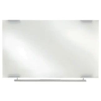 Iceberg Clarity Glass Dry Erase Board with Aluminum Trim, 72" x 36", White Surface, Satin Aluminum Frame