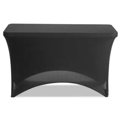 Iceberg iGear Fabric Table Cover, Polyester/Spandex, 24" x 48", Black