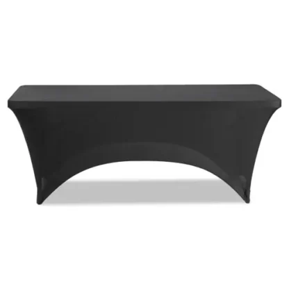 Iceberg iGear Fabric Table Cover, Polyester/Spandex, 30" x 72", Black
