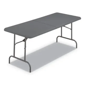 Iceberg IndestrucTable Classic Bi-Folding Table, Rectangular, 30" x 72" x 29", Charcoal