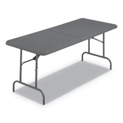Iceberg IndestrucTable Classic Bi-Folding Table, Rectangular, 30" x 72" x 29", Charcoal