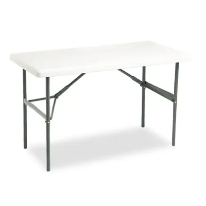 Iceberg IndestrucTable Classic Folding Table, Rectangular, 48" x 24" x 29", Platinum