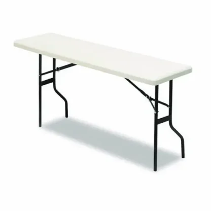Iceberg IndestrucTable Classic Folding Table, Rectangular, 60" x 18" x 29", Platinum