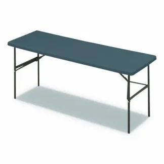 Iceberg IndestrucTable Classic Folding Table, Rectangular, 72" x 24" x 29", Charcoal