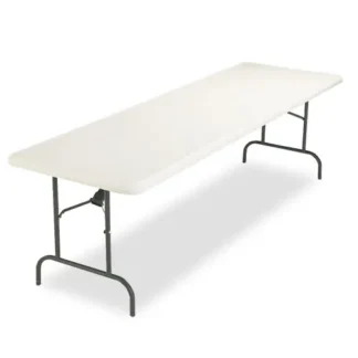 Iceberg IndestrucTable Industrial Folding Table, Rectangular, 96" x 30" x 29", Platinum