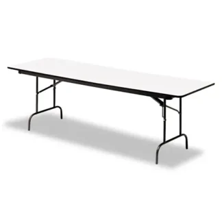Iceberg OfficeWorks Commercial Wood-Laminate Folding Table, 60" x 30", Gray/Charcoal