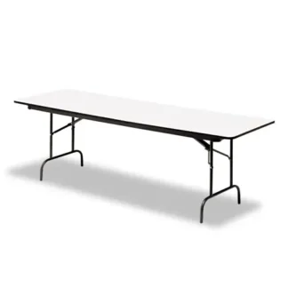 Iceberg OfficeWorks Commercial Wood-Laminate Folding Table, Rectangular, 72" x 30" x 29", Gray/Charcoal