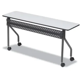 Iceberg OfficeWorks Mobile Training Table, Gray/Charcoal, 72"W x 18"D x 29"H