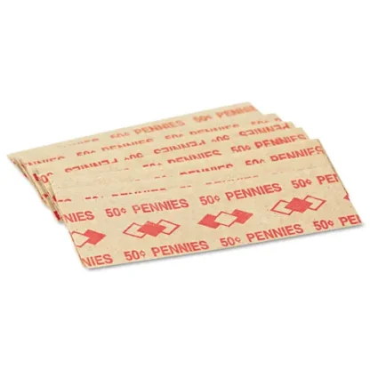 Iconex™ Tubular Coin Wrappers, Pennies, Pop-Open, 1000/Pack