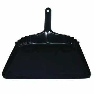 Impact® Heavy-Duty Metal Dust Pan, 12 x 14, 20-Gauge Steel, Black