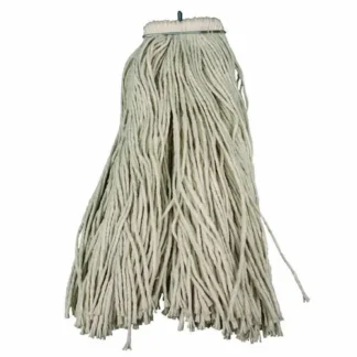 Impact® Layflat Regular Screw-Type Mop Head, Cotton, 24 oz, 1" Headband, White